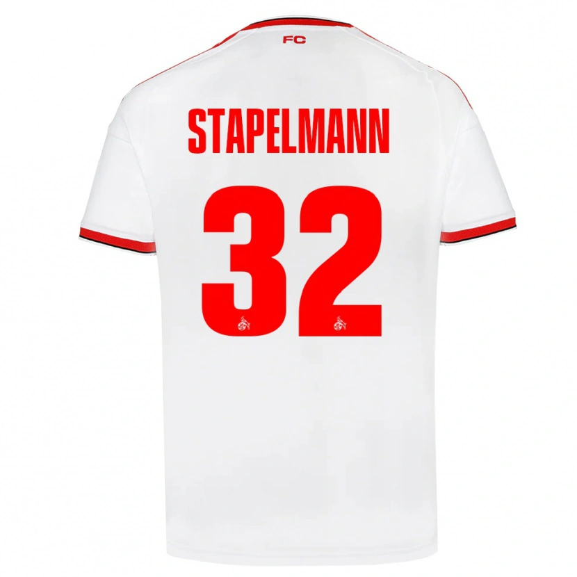 Danxen Bambino Maglia Luis Stapelmann #32 Bianco Rosso Nero Kit Gara Home 2026/27 Maglietta