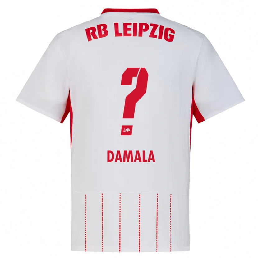 Danxen Bambino Maglia Bilal Damala #0 Rosso Bianco Giallo Kit Gara Home 2026/27 Maglietta