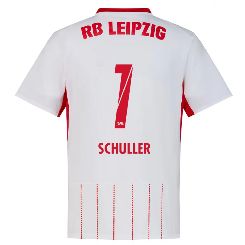 Danxen Bambino Maglia Gina Schüller #1 Rosso Bianco Giallo Kit Gara Home 2026/27 Maglietta