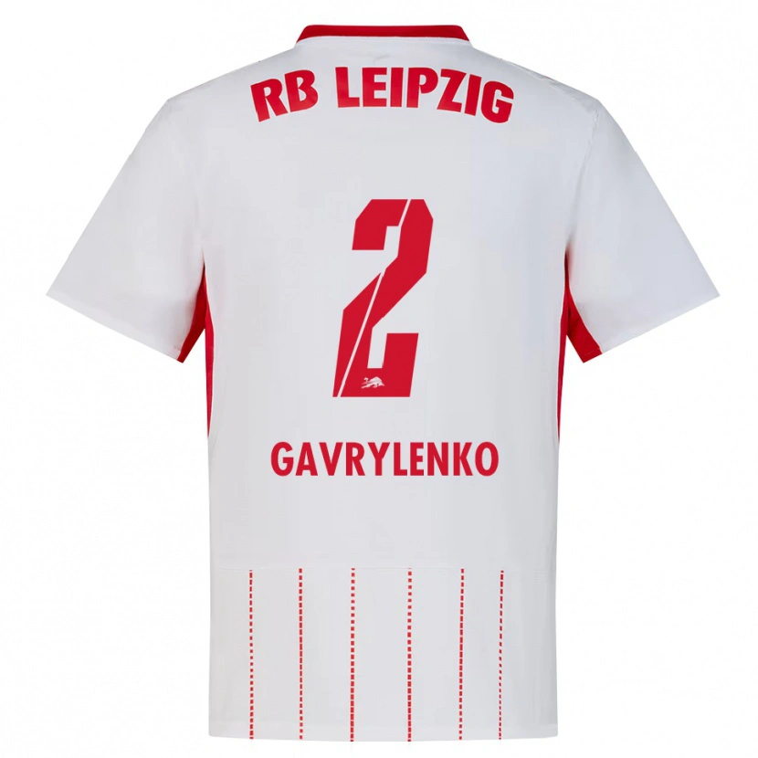 Danxen Bambino Maglia Oleksandr Gavrylenko #2 Rosso Bianco Giallo Kit Gara Home 2026/27 Maglietta