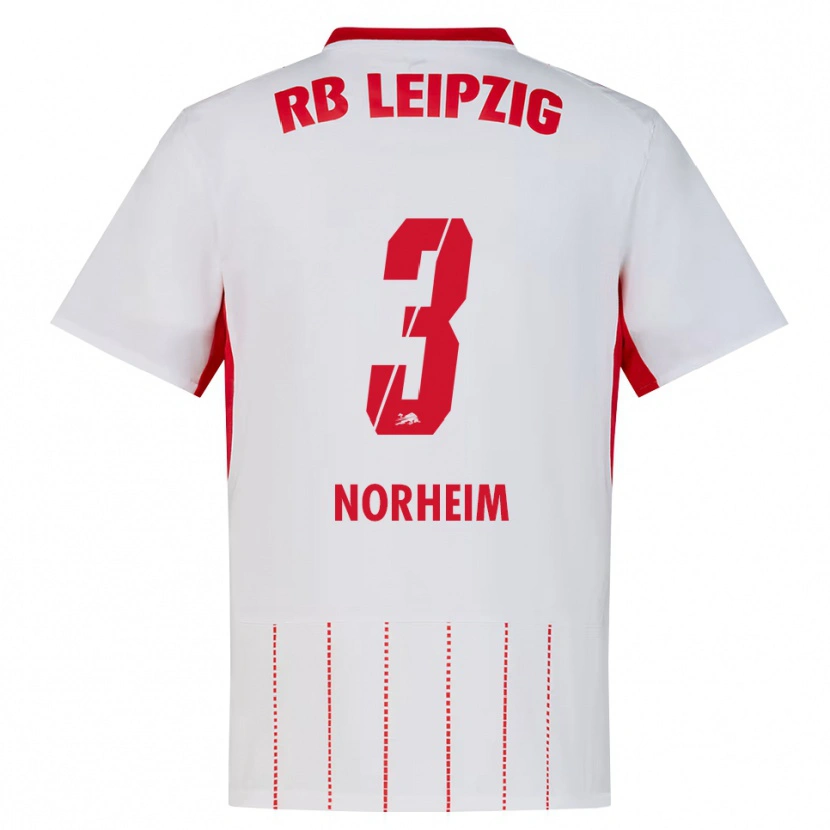 Danxen Bambino Maglia Andrea Norheim #3 Rosso Bianco Giallo Kit Gara Home 2026/27 Maglietta