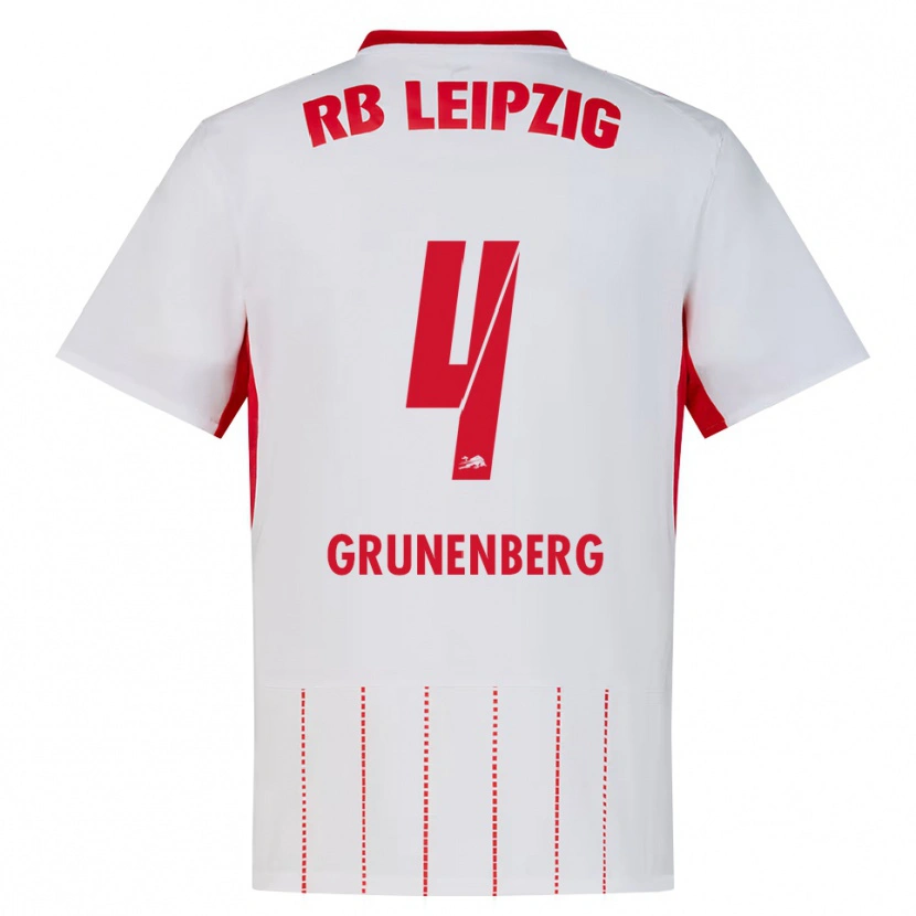Danxen Bambino Maglia Rucy Grunenberg #4 Rosso Bianco Giallo Kit Gara Home 2026/27 Maglietta