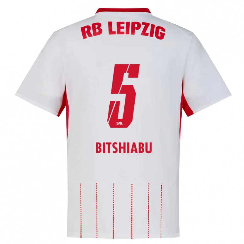 Danxen Bambino Maglia El Chadaille Bitshiabu #5 Rosso Bianco Giallo Kit Gara Home 2026/27 Maglietta