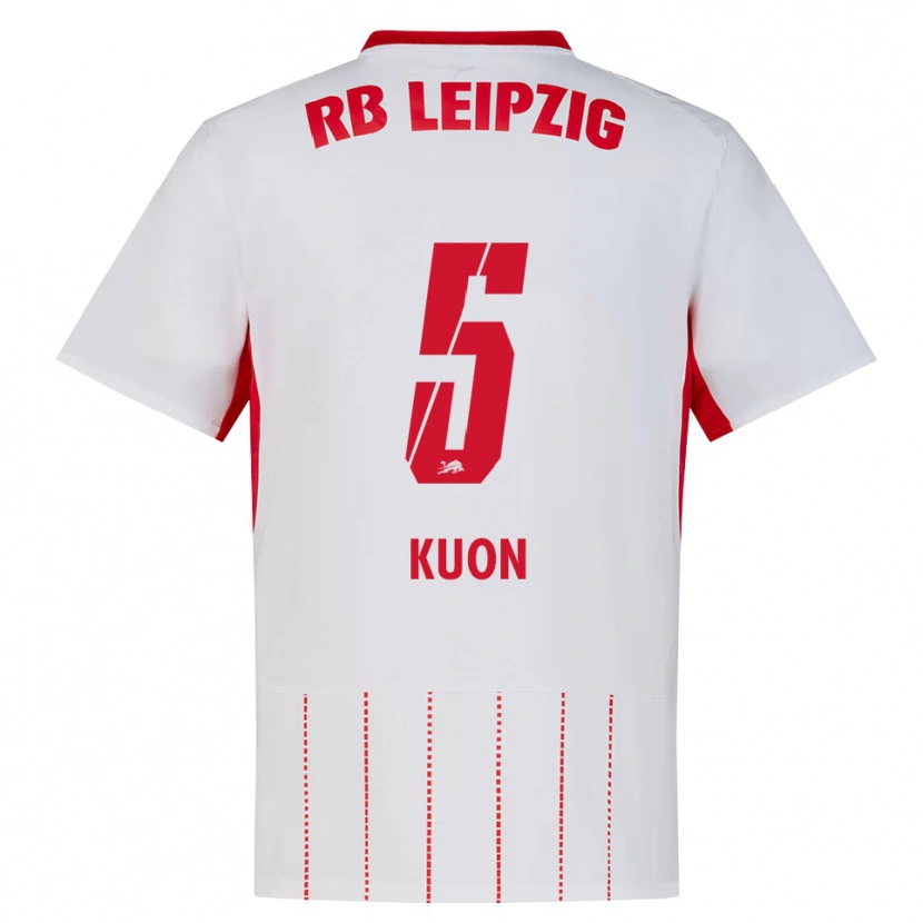 Danxen Bambino Maglia Xaver Kuon #5 Rosso Bianco Giallo Kit Gara Home 2026/27 Maglietta