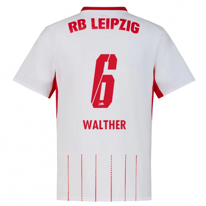 Danxen Bambino Maglia Mika Walther #6 Rosso Bianco Giallo Kit Gara Home 2026/27 Maglietta
