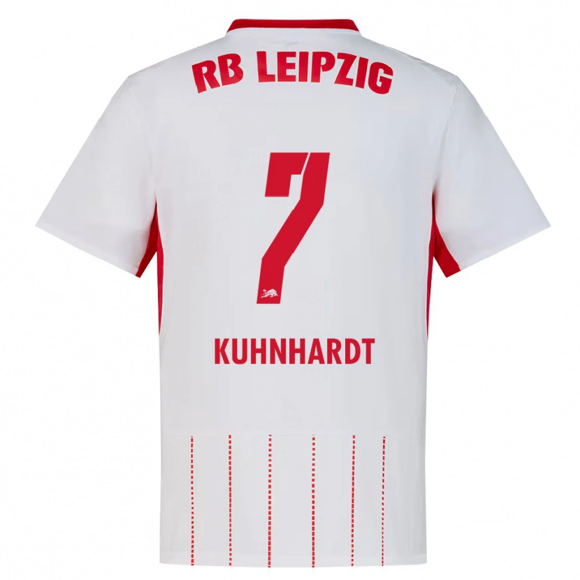 Danxen Bambino Maglia Paul Kühnhardt #7 Rosso Bianco Giallo Kit Gara Home 2026/27 Maglietta