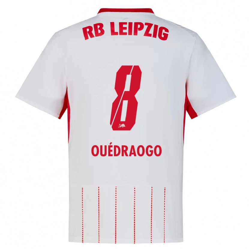 Danxen Bambino Maglia Assan Ouédraogo #8 Rosso Bianco Giallo Kit Gara Home 2026/27 Maglietta