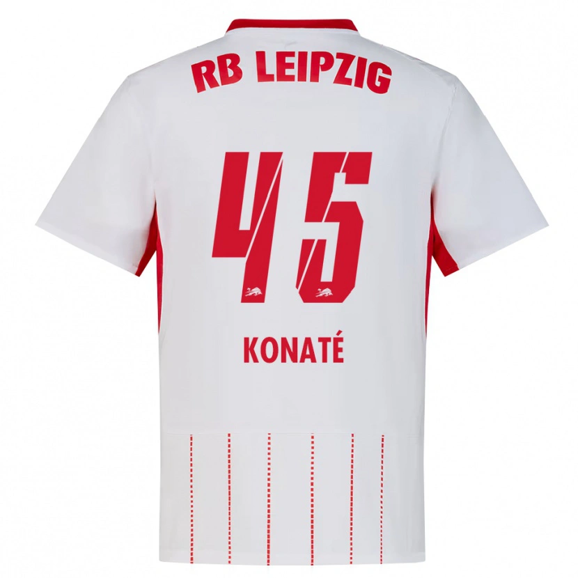 Danxen Bambino Maglia Samba Konaté #45 Rosso Bianco Giallo Kit Gara Home 2026/27 Maglietta