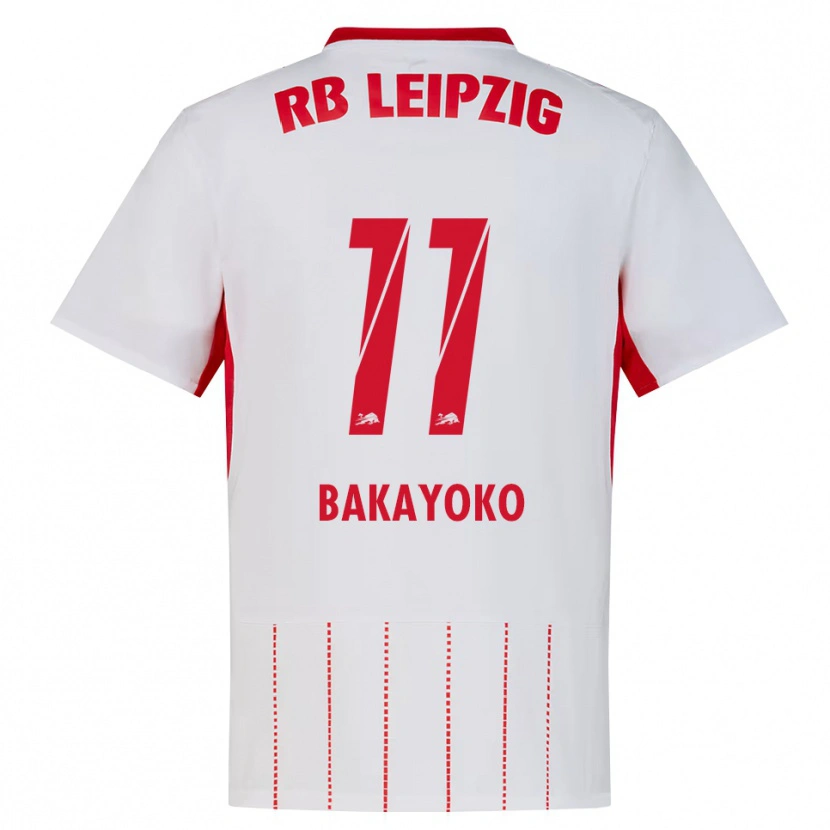 Danxen Bambino Maglia Johan Bakayoko #11 Rosso Bianco Giallo Kit Gara Home 2026/27 Maglietta