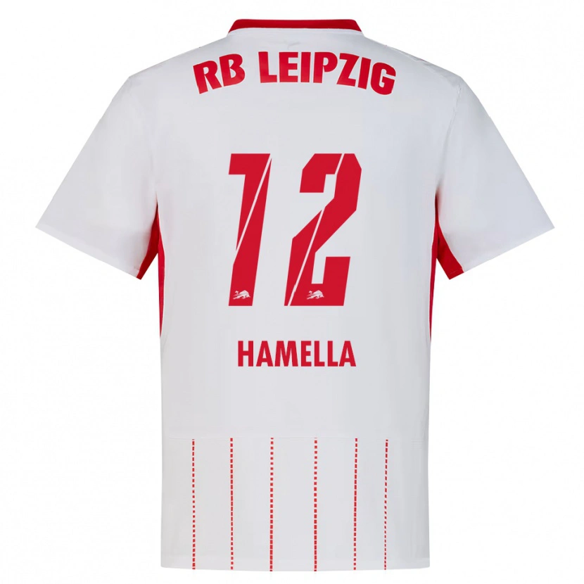 Danxen Bambino Maglia Karl Hamella #12 Rosso Bianco Giallo Kit Gara Home 2026/27 Maglietta