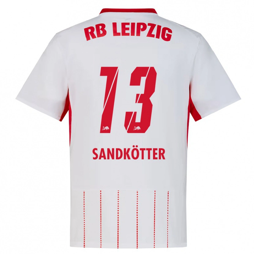 Danxen Bambino Maglia Constantin Sandkötter #13 Rosso Bianco Giallo Kit Gara Home 2026/27 Maglietta