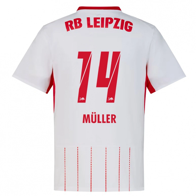 Danxen Bambino Maglia Hannes Müller #14 Rosso Bianco Giallo Kit Gara Home 2026/27 Maglietta