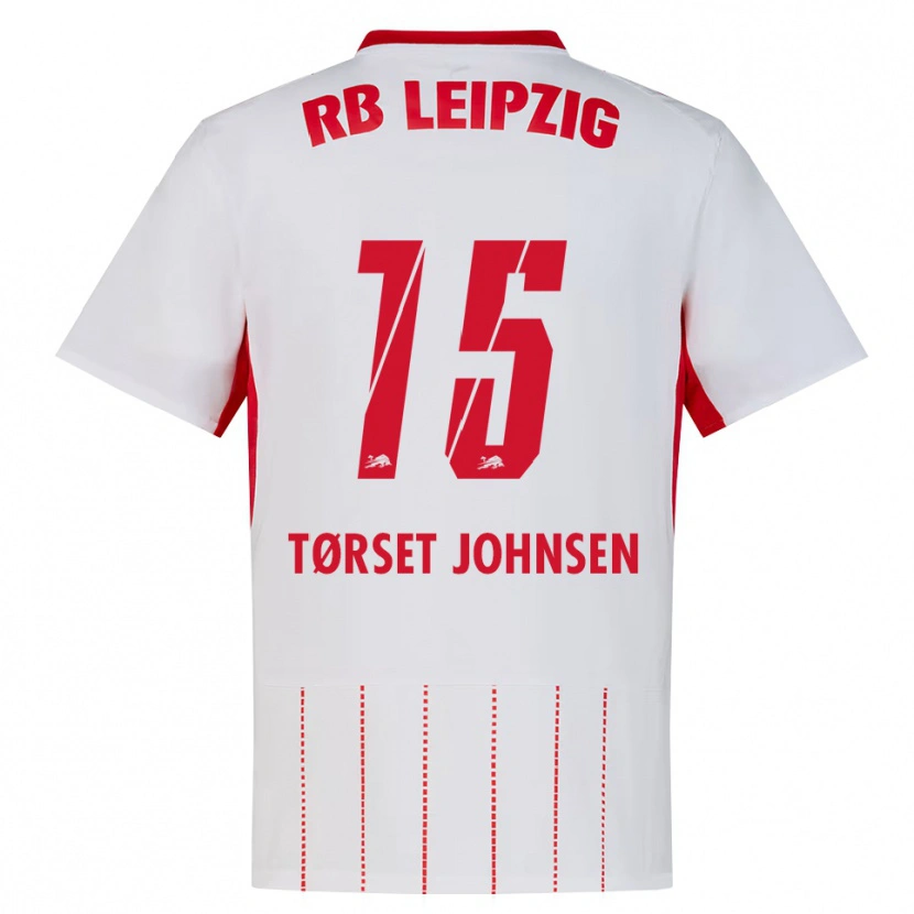 Danxen Bambino Maglia Patrik Tørset Johnsen #15 Rosso Bianco Giallo Kit Gara Home 2026/27 Maglietta