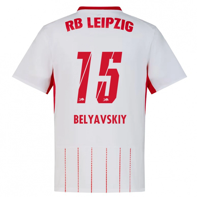 Danxen Bambino Maglia David Belyavskiy #15 Rosso Bianco Giallo Kit Gara Home 2026/27 Maglietta