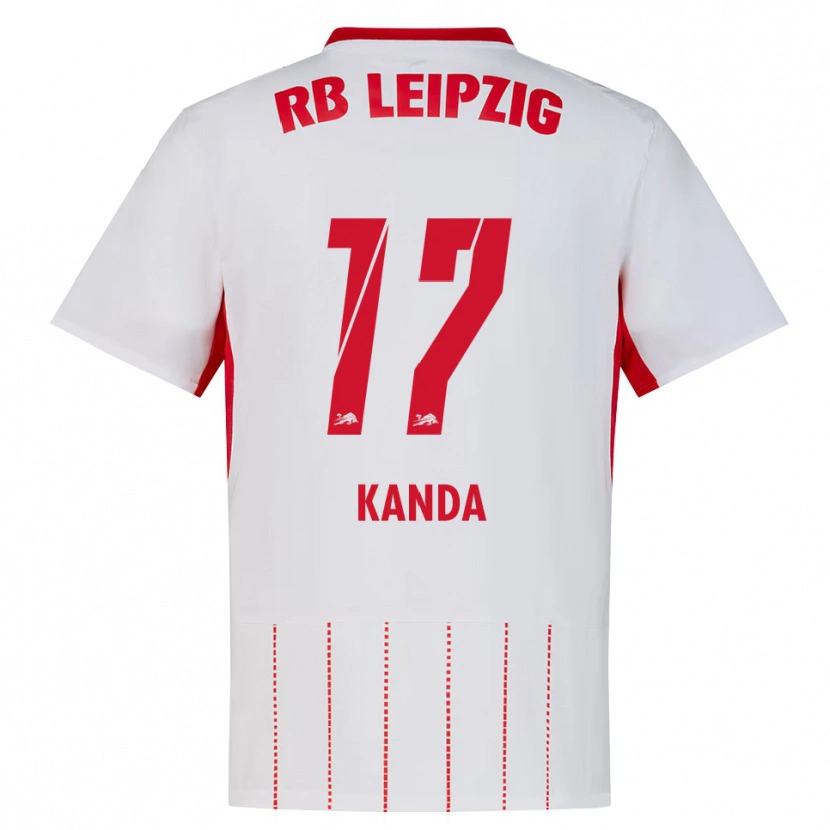 Danxen Bambino Maglia Taito Kanda #17 Rosso Bianco Giallo Kit Gara Home 2026/27 Maglietta