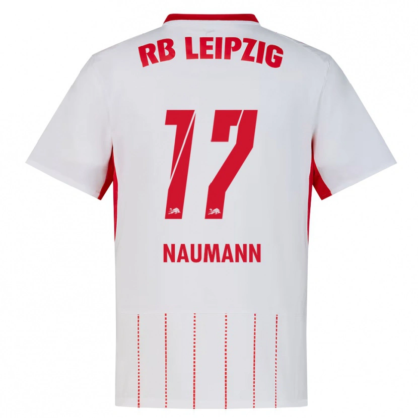 Danxen Bambino Maglia Carlos Naumann #17 Rosso Bianco Giallo Kit Gara Home 2026/27 Maglietta