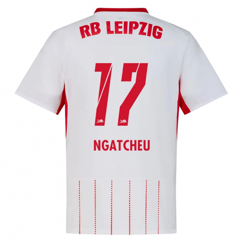 Danxen Bambino Maglia Yohan Ngatcheu #17 Rosso Bianco Giallo Kit Gara Home 2026/27 Maglietta