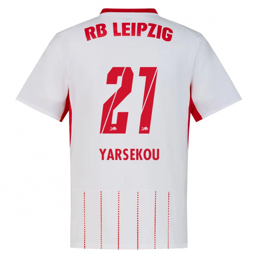 Danxen Bambino Maglia Dilane Yarsekou #21 Rosso Bianco Giallo Kit Gara Home 2026/27 Maglietta