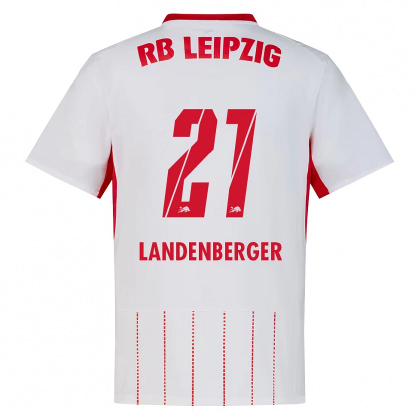 Danxen Bambino Maglia Julia Landenberger #21 Rosso Bianco Giallo Kit Gara Home 2026/27 Maglietta