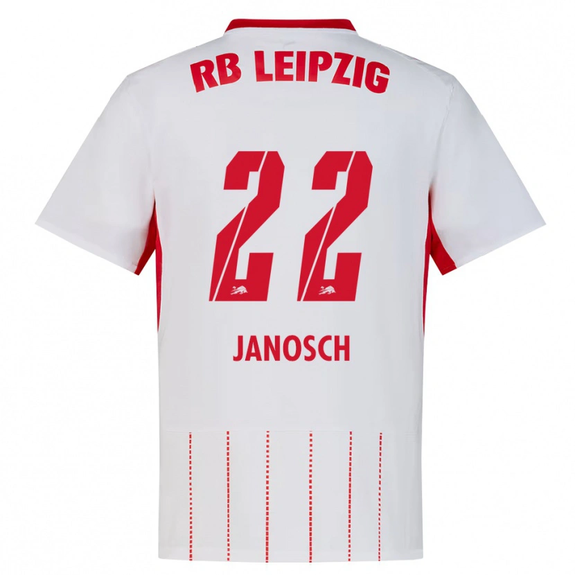Danxen Bambino Maglia Luca Janosch #22 Rosso Bianco Giallo Kit Gara Home 2026/27 Maglietta