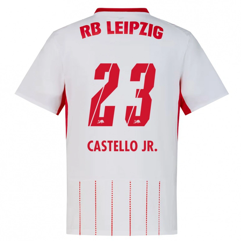 Danxen Bambino Maglia Castello Lukeba #23 Rosso Bianco Giallo Kit Gara Home 2026/27 Maglietta