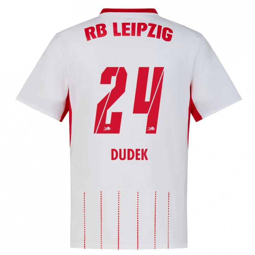 Danxen Bambino Maglia Nikoline Dudek #24 Rosso Bianco Giallo Kit Gara Home 2026/27 Maglietta