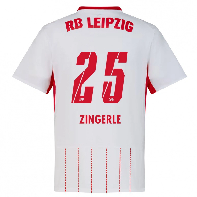 Danxen Bambino Maglia Leopold Zingerle #25 Rosso Bianco Giallo Kit Gara Home 2026/27 Maglietta