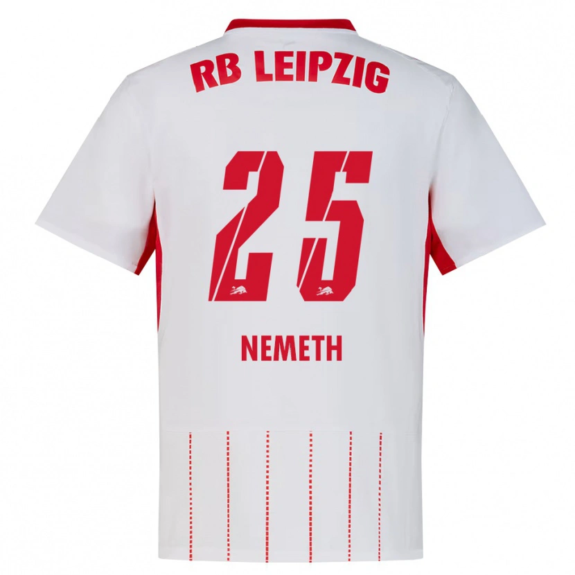 Danxen Bambino Maglia Diána Németh #25 Rosso Bianco Giallo Kit Gara Home 2026/27 Maglietta