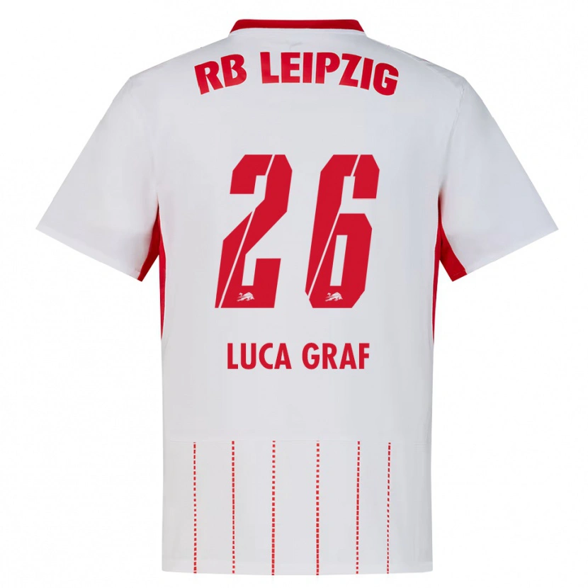 Danxen Bambino Maglia Luca Marie Graf #26 Rosso Bianco Giallo Kit Gara Home 2026/27 Maglietta