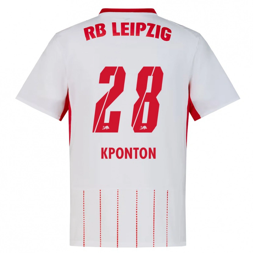 Danxen Bambino Maglia Marwan Kponton #28 Rosso Bianco Giallo Kit Gara Home 2026/27 Maglietta