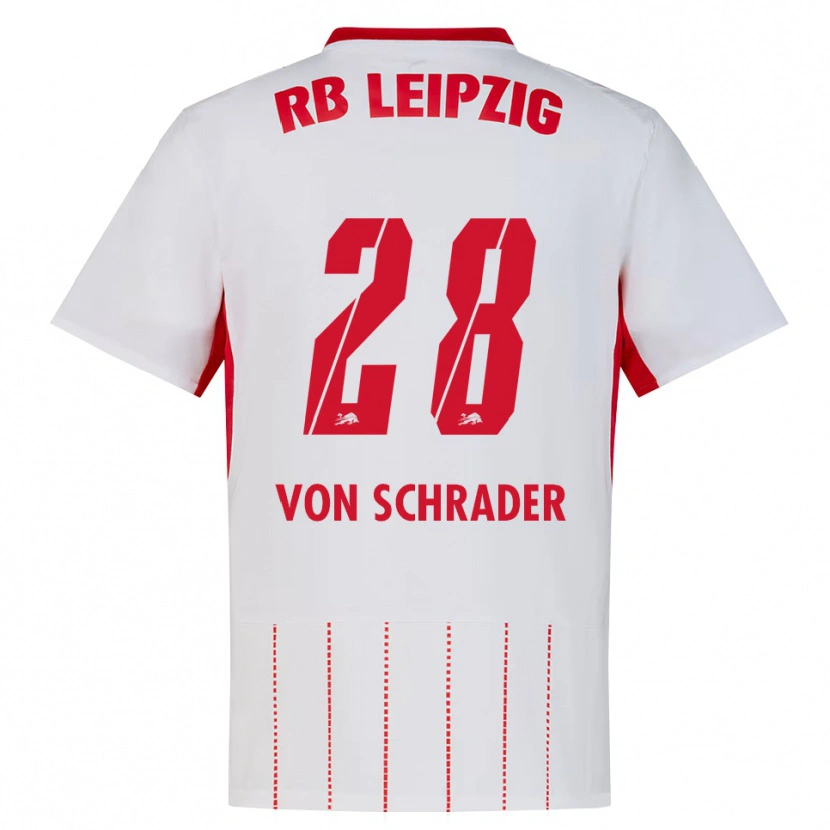 Danxen Bambino Maglia Lina Von Schrader #28 Rosso Bianco Giallo Kit Gara Home 2026/27 Maglietta