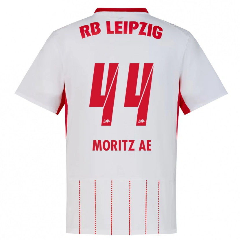 Danxen Bambino Maglia Moritz Aé #44 Rosso Bianco Giallo Kit Gara Home 2026/27 Maglietta