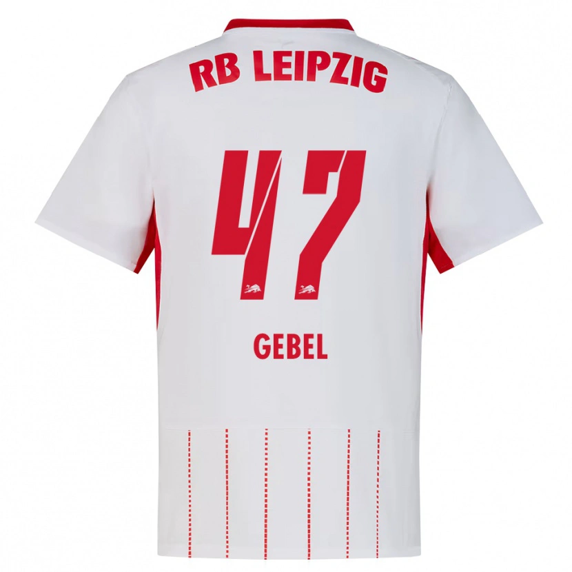 Danxen Bambino Maglia Viggo Gebel #47 Rosso Bianco Giallo Kit Gara Home 2026/27 Maglietta