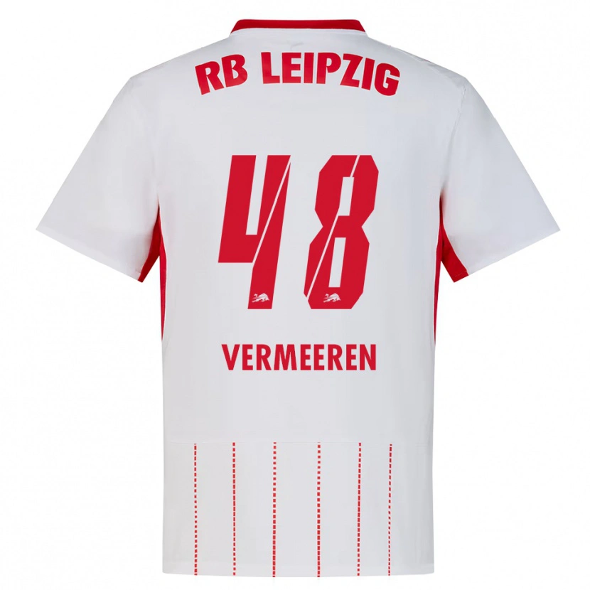 Danxen Bambino Maglia Arthur Vermeeren #48 Rosso Bianco Giallo Kit Gara Home 2026/27 Maglietta