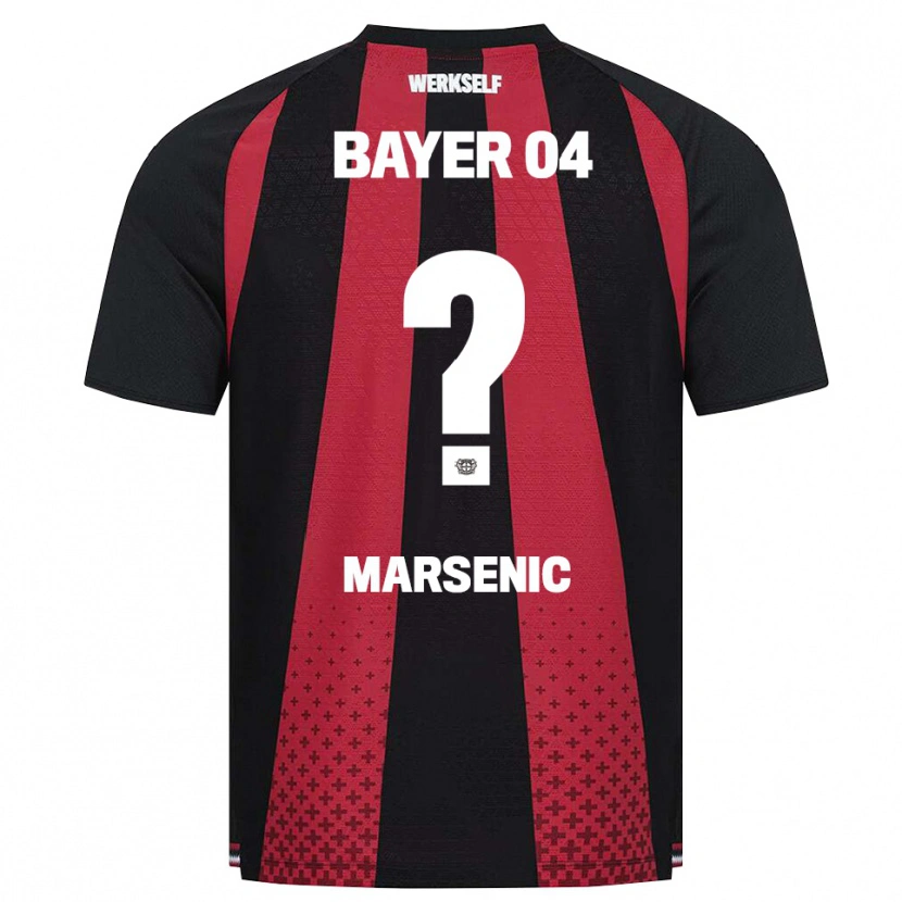 Danxen Bambino Maglia Matija Marsenic #0 Nero Bianco Rosso Kit Gara Home 2026/27 Maglietta