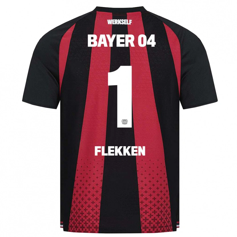 Danxen Bambino Maglia Mark Flekken #1 Nero Bianco Rosso Kit Gara Home 2026/27 Maglietta