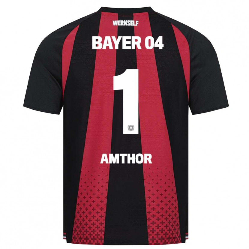 Danxen Bambino Maglia Joshua Amthor #1 Nero Bianco Rosso Kit Gara Home 2026/27 Maglietta
