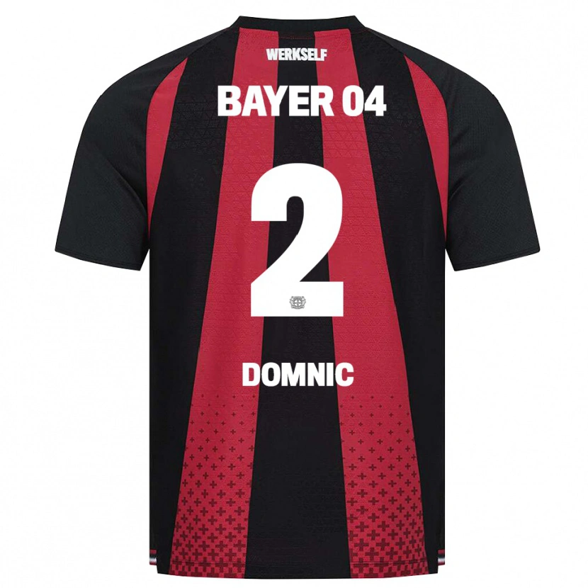 Danxen Bambino Maglia Nebe-Sirak Domnic #2 Nero Bianco Rosso Kit Gara Home 2026/27 Maglietta