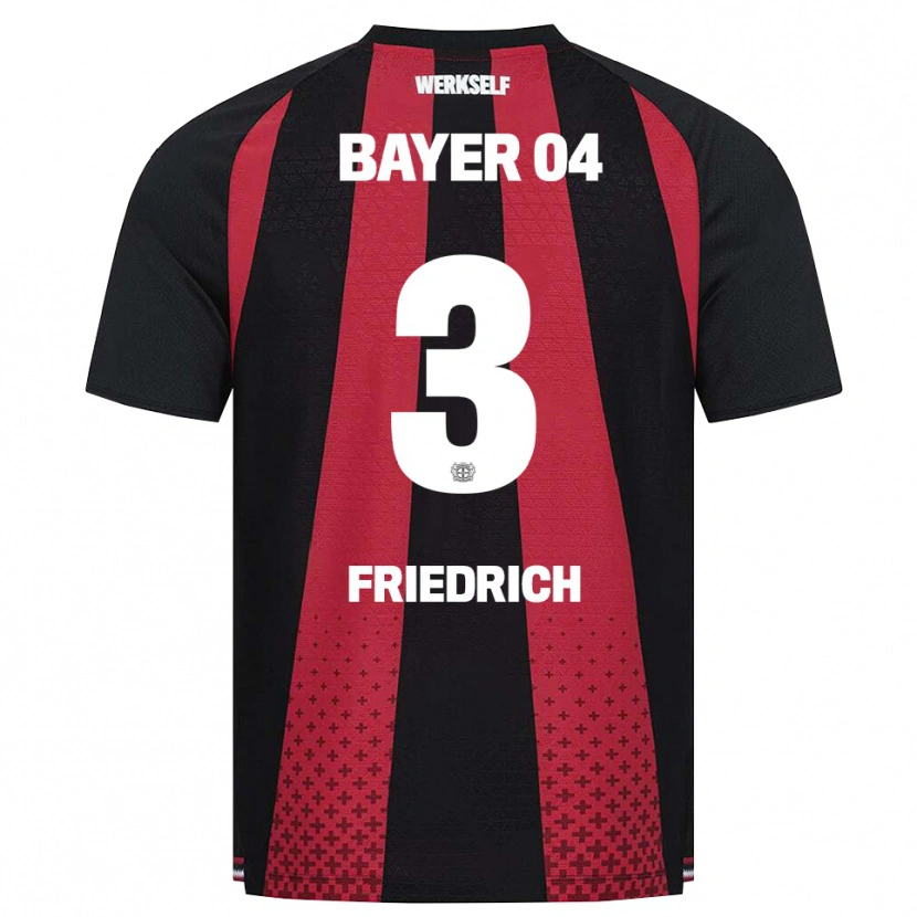 Danxen Bambino Maglia Melissa Friedrich #3 Nero Bianco Rosso Kit Gara Home 2026/27 Maglietta