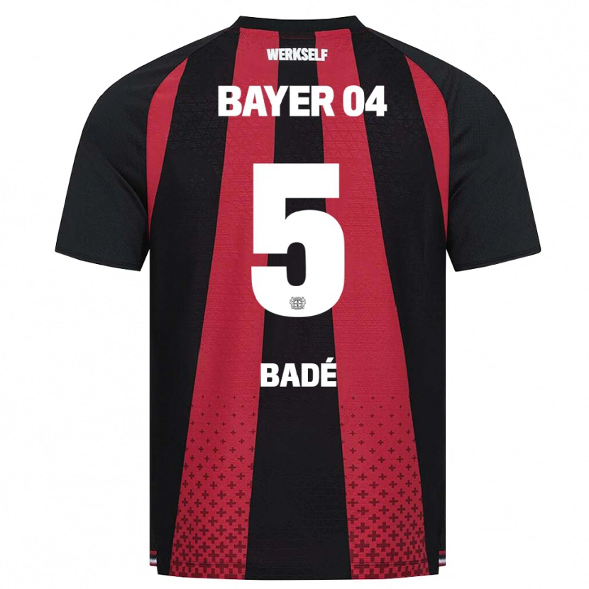 Danxen Bambino Maglia Loïc Badé #5 Nero Bianco Rosso Kit Gara Home 2026/27 Maglietta