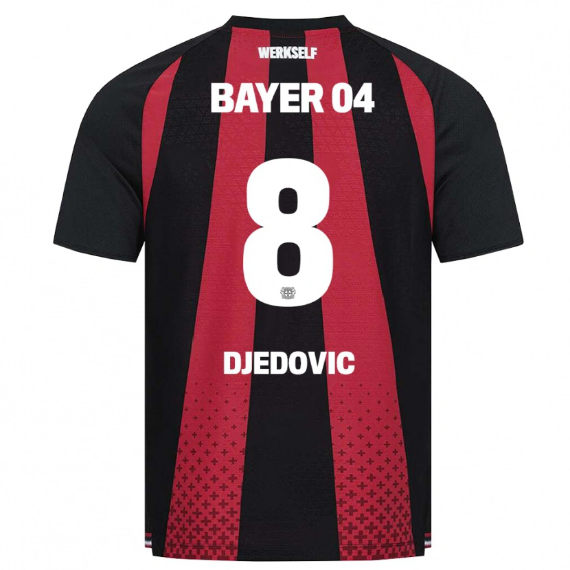 Danxen Bambino Maglia Melis Djedovic #8 Nero Bianco Rosso Kit Gara Home 2026/27 Maglietta
