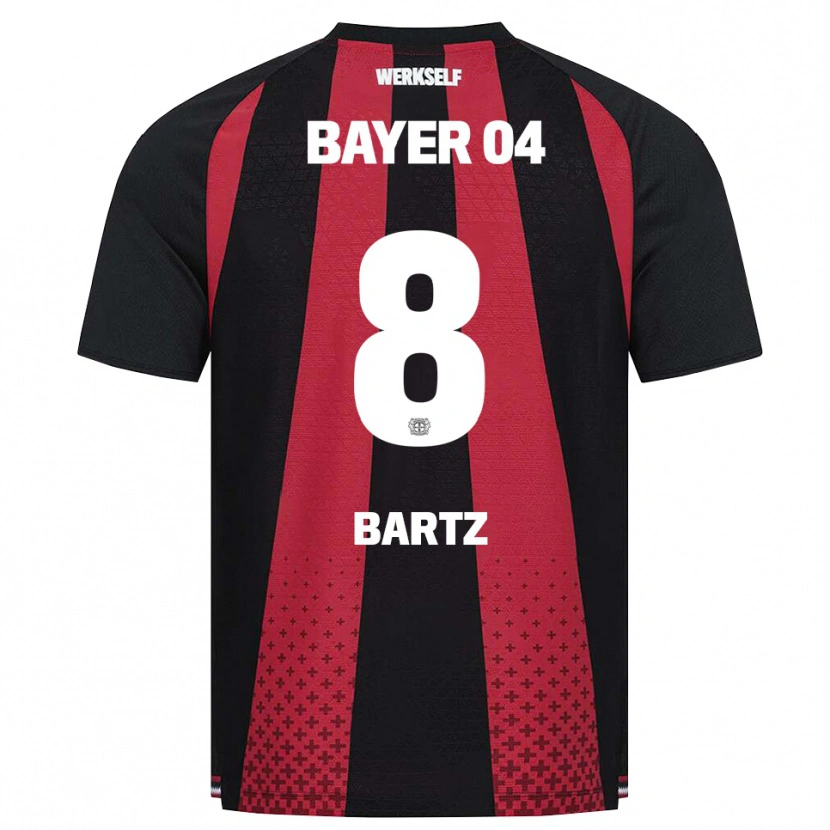 Danxen Bambino Maglia Paulina Bartz #8 Nero Bianco Rosso Kit Gara Home 2026/27 Maglietta