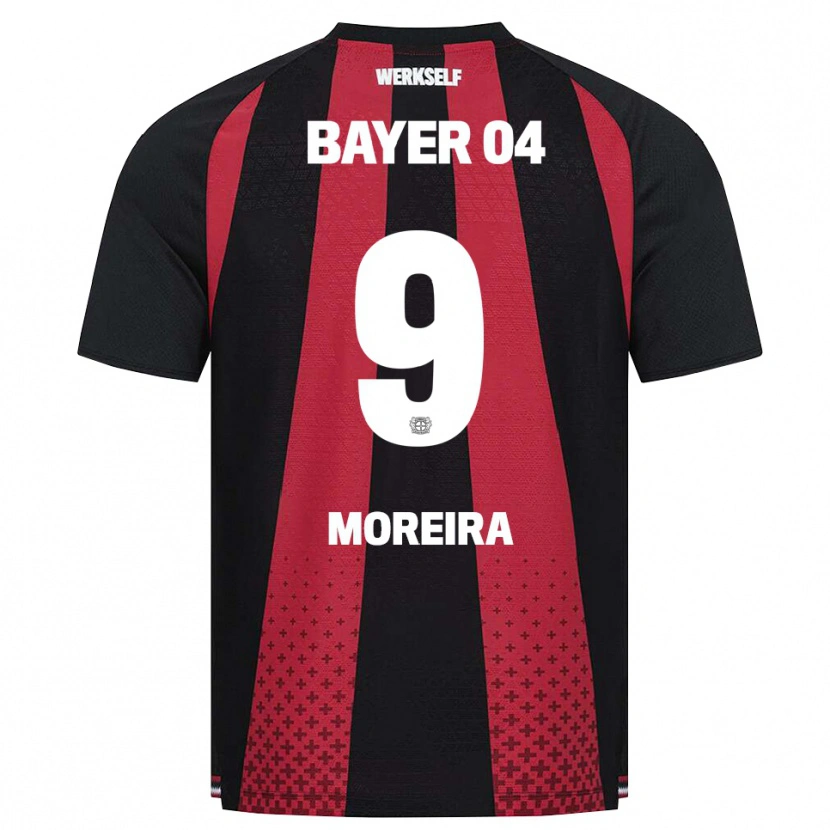 Danxen Bambino Maglia Afonso Moreira #9 Nero Bianco Rosso Kit Gara Home 2026/27 Maglietta