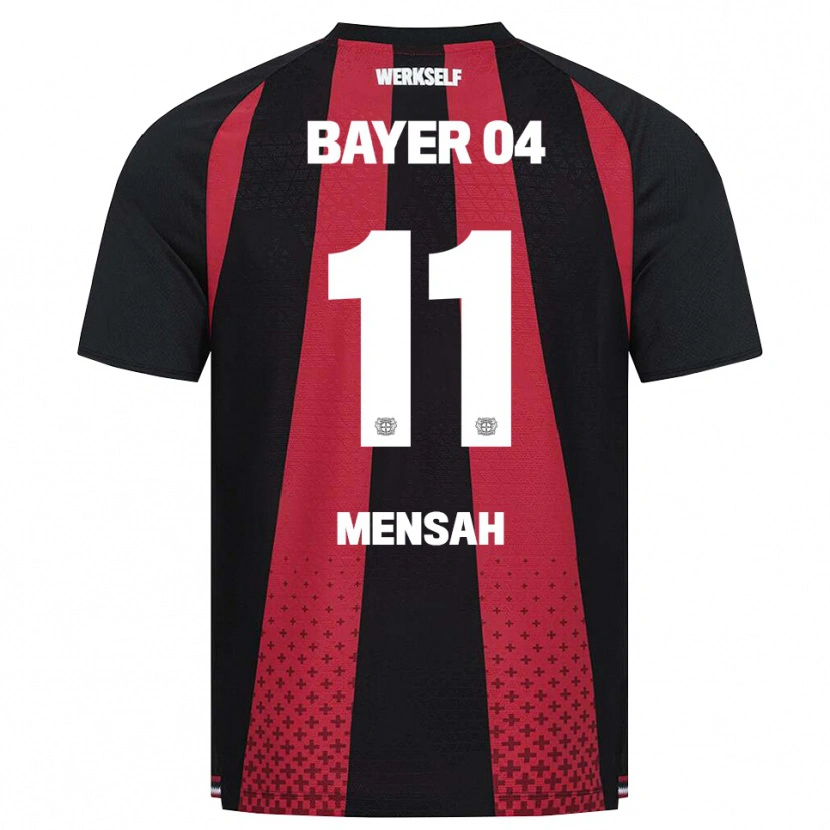Danxen Bambino Maglia Jeremiah Mensah #11 Nero Bianco Rosso Kit Gara Home 2026/27 Maglietta