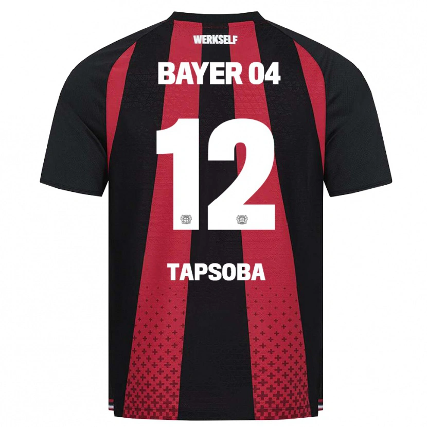 Danxen Bambino Maglia Edmond Tapsoba #12 Nero Bianco Rosso Kit Gara Home 2026/27 Maglietta