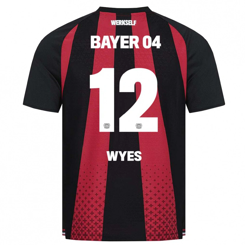 Danxen Bambino Maglia Justus Wyes #12 Nero Bianco Rosso Kit Gara Home 2026/27 Maglietta
