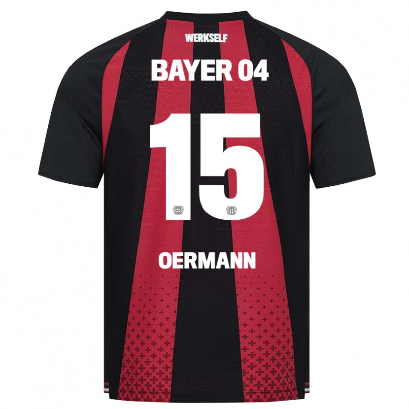 Danxen Bambino Maglia Tim Oermann #15 Nero Bianco Rosso Kit Gara Home 2026/27 Maglietta