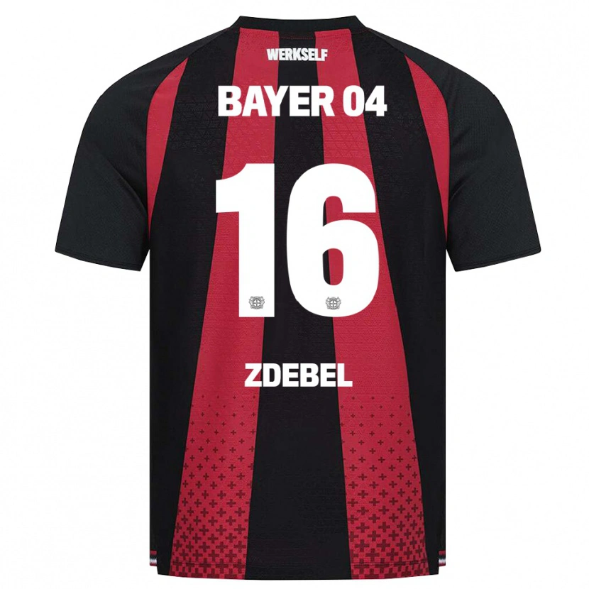 Danxen Bambino Maglia Sofie Zdebel #16 Nero Bianco Rosso Kit Gara Home 2026/27 Maglietta