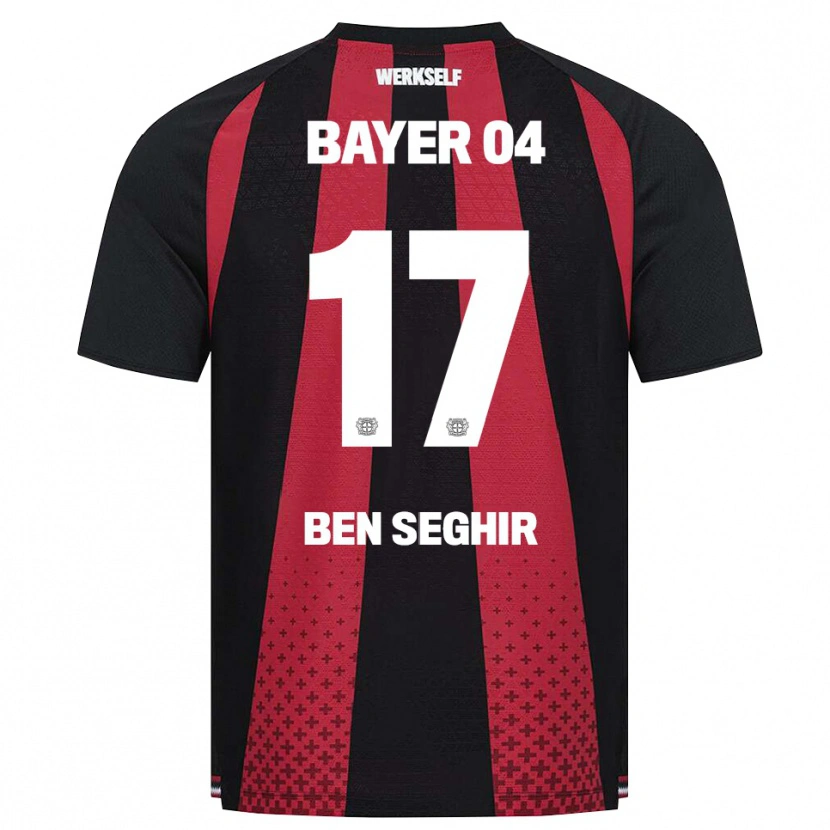 Danxen Bambino Maglia Eliesse Ben Seghir #17 Nero Bianco Rosso Kit Gara Home 2026/27 Maglietta