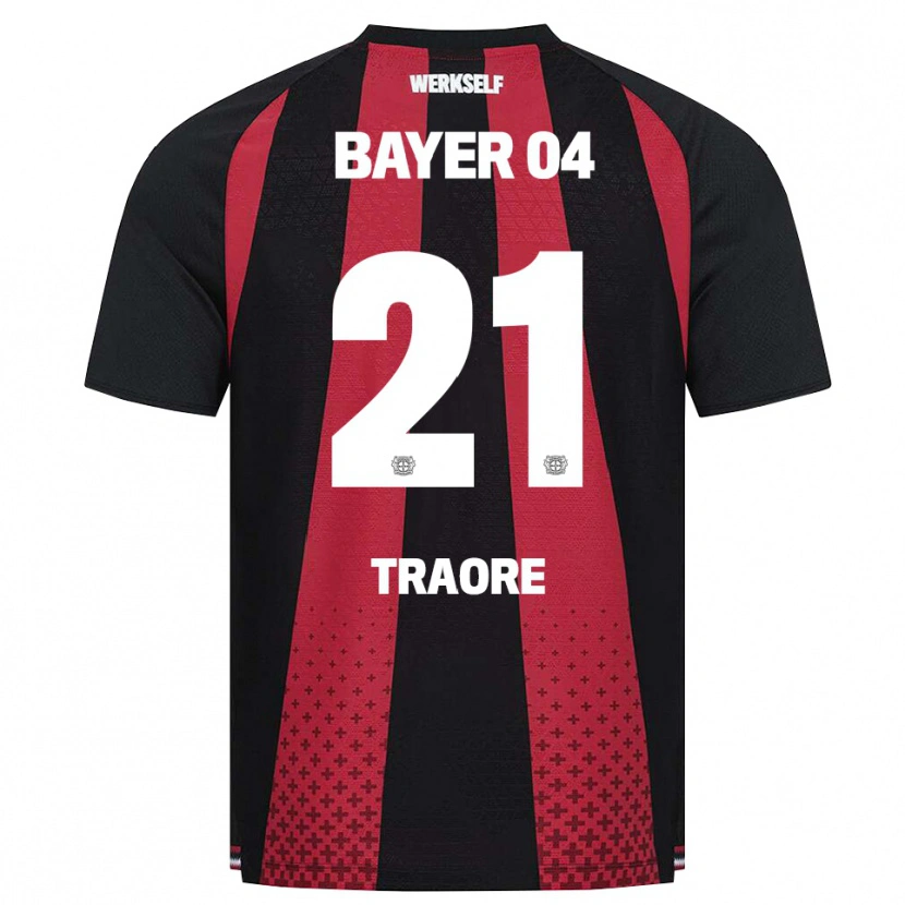 Danxen Bambino Maglia Amaël-Demba Traoré #21 Nero Bianco Rosso Kit Gara Home 2026/27 Maglietta